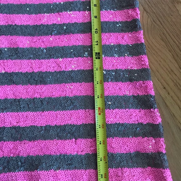 J crew sequin tank top pink gray striped XXS flaw - Picture 7 of 8